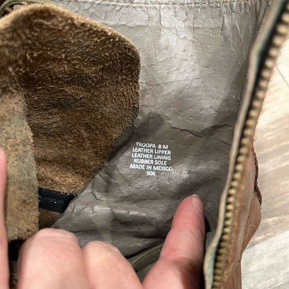 STEVE MADDEN Troopa Lace-up Combat Boots Size 8 M Brown Leather Zip High Ankle - Picture 6 of 6